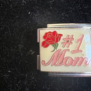 #1 Mom Charm Bracelet Link Italian charm